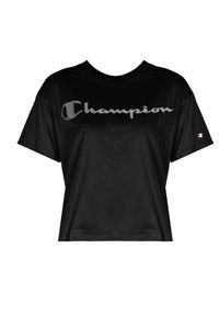 Champion T-Shirt | 113290 | Kobieta | Czarny. Kolor: czarny. Materiał: bawełna. Długość rękawa: krótki rękaw. Długość: krótkie. Wzór: nadruk