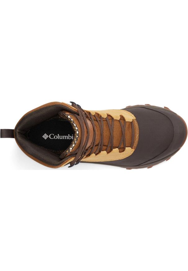 columbia - Buty męskie Columbia Expeditionist Shield. Kolor: brązowy. Materiał: skóra ekologiczna, materiał. Sport: turystyka piesza