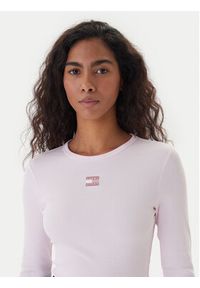 Tommy Jeans Bluzka DW0DW20178 Różowy Slim Fit. Kolor: różowy. Materiał: bawełna #2
