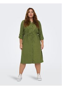 ONLY Carmakoma Sukienka koszulowa 15281039 Zielony Relaxed Fit. Kolor: zielony. Typ sukienki: koszulowe #3