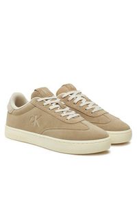 Calvin Klein Jeans Sneakersy Classic Cupsole Wt Mg YM0YM01270 Beżowy. Kolor: beżowy. Materiał: skóra, zamsz