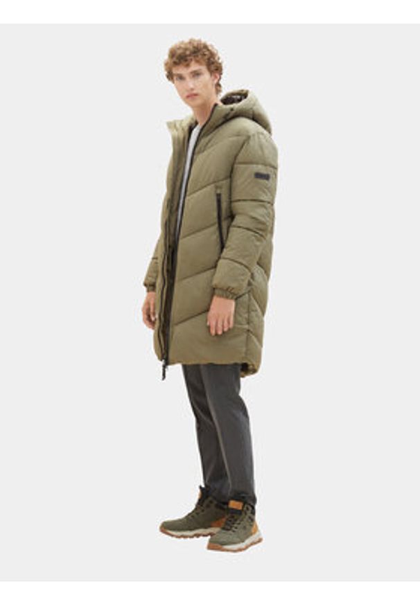 Tom Tailor Denim Kurtka puchowa 1037389 Zielony Regular Fit. Kolor: zielony. Materiał: syntetyk, puch