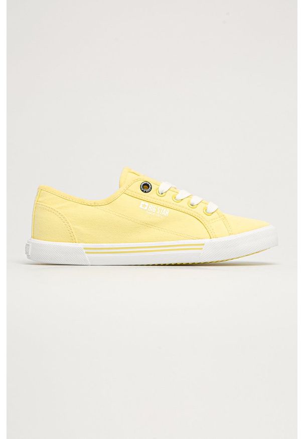 Big-Star - Big Star - Tenisówki. Nosek buta: okrągły. Zapięcie: sznurówki. Kolor: żółty. Materiał: guma