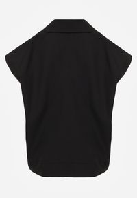 Born2be - Czarna Garniturowa Kamizelka Oversize z Dwurzędowym Zapięciem Edriana. Okazja: na co dzień, na spotkanie biznesowe, do pracy. Kolor: czarny. Materiał: poliester, jeans. Styl: casual, biznesowy, elegancki, klasyczny #7