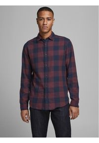 Jack & Jones Koszula 12181602 Granatowy Slim Fit. Kolor: niebieski. Materiał: bawełna #1