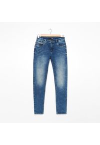 House - Jeansy slim fit z przetarciami - Niebieski. Kolor: niebieski. Materiał: jeans #1
