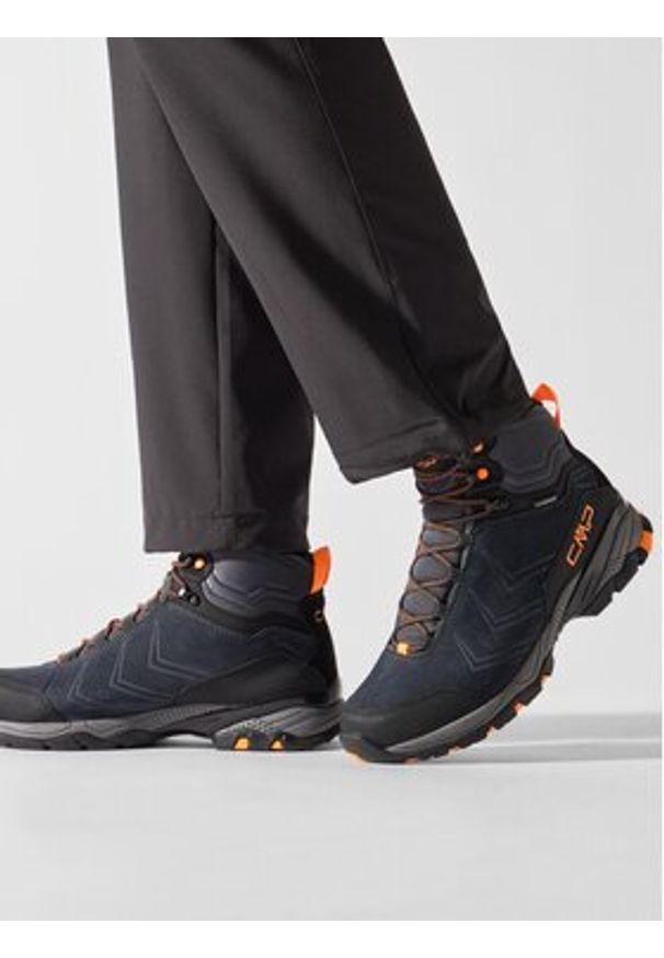 CMP Trekkingi Melnick Mid WP 3Q18587 Granatowy. Kolor: niebieski. Materiał: zamsz, skóra. Sport: turystyka piesza