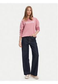 Guess Bluza O5RQ03 KCO31 Różowy Regular Fit. Kolor: różowy. Materiał: bawełna #3