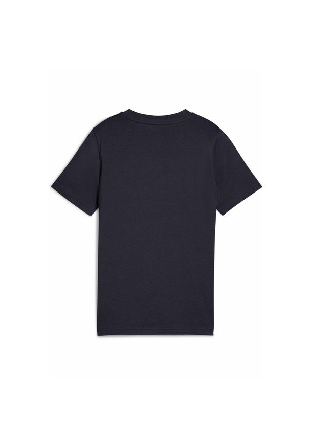 Puma - Młodzieżowa koszulka Essentials Block PUMA New Navy Blue. Kolor: niebieski. Wzór: haft