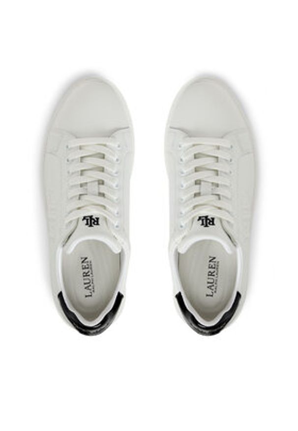 Lauren Ralph Lauren - LAUREN RALPH LAUREN Sneakersy 802959226001 Biały. Kolor: biały. Materiał: skóra