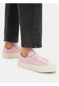 Converse Trampki Chuck Taylor All Star Lift Platform Beads A16108C Różowy. Kolor: różowy. Materiał: materiał. Obcas: na platformie #2