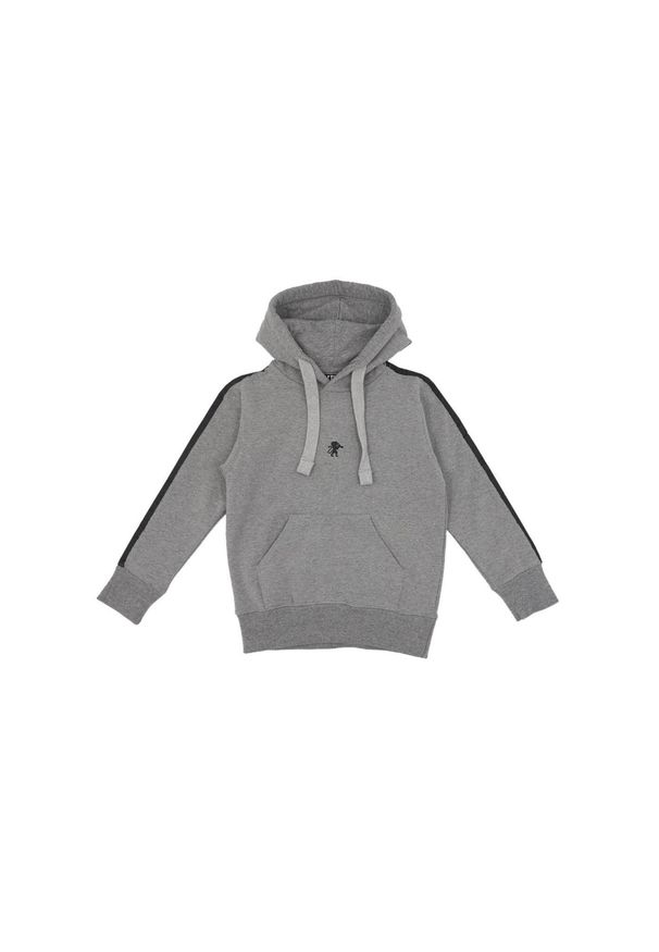 LEONE 1947 APPAREL - Dziecięca bluza z kapturem New Tape w jednolitym kolorze. Typ kołnierza: kaptur. Kolor: szary. Wzór: jednolity. Sport: joga i pilates
