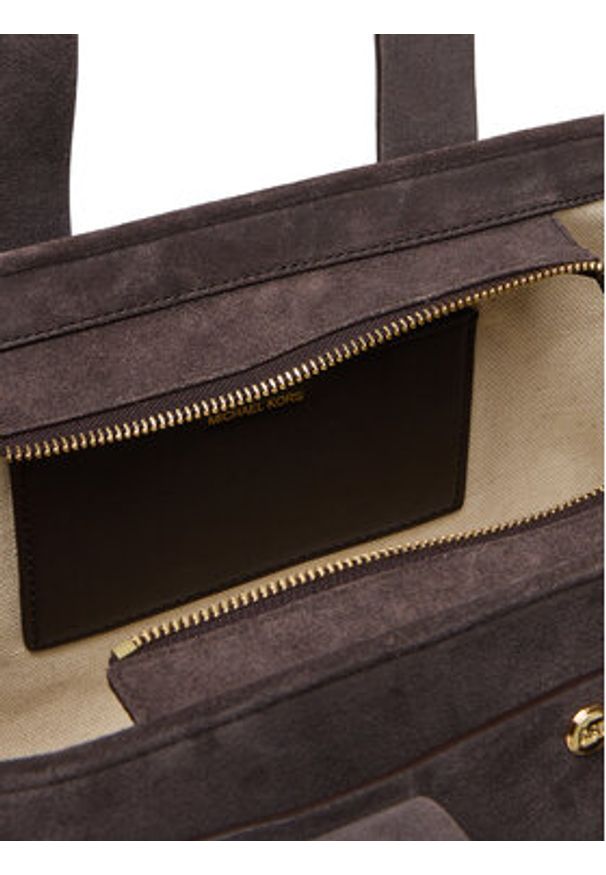 MICHAEL Michael Kors Torebka Romee 30F5G1ZS1S Brązowy. Kolor: brązowy. Materiał: skórzane, zamszowe