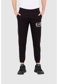 EA7 Emporio Armani - EA7 Czarno-zielony męski dres, Rozmiar S. Kolor: czarny. Materiał: dresówka #7