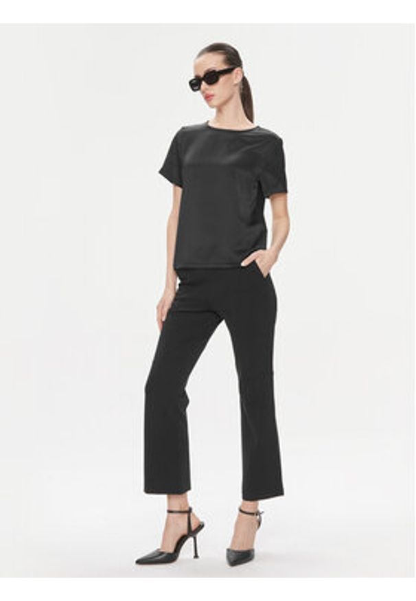 Max Mara Leisure Spodnie materiałowe Glasgow 2416781017 Czarny Regular Fit. Kolor: czarny. Materiał: wiskoza