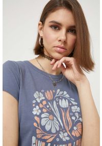 Hollister Co. t-shirt bawełniany kolor szary. Kolor: szary. Materiał: bawełna. Styl: klasyczny #4