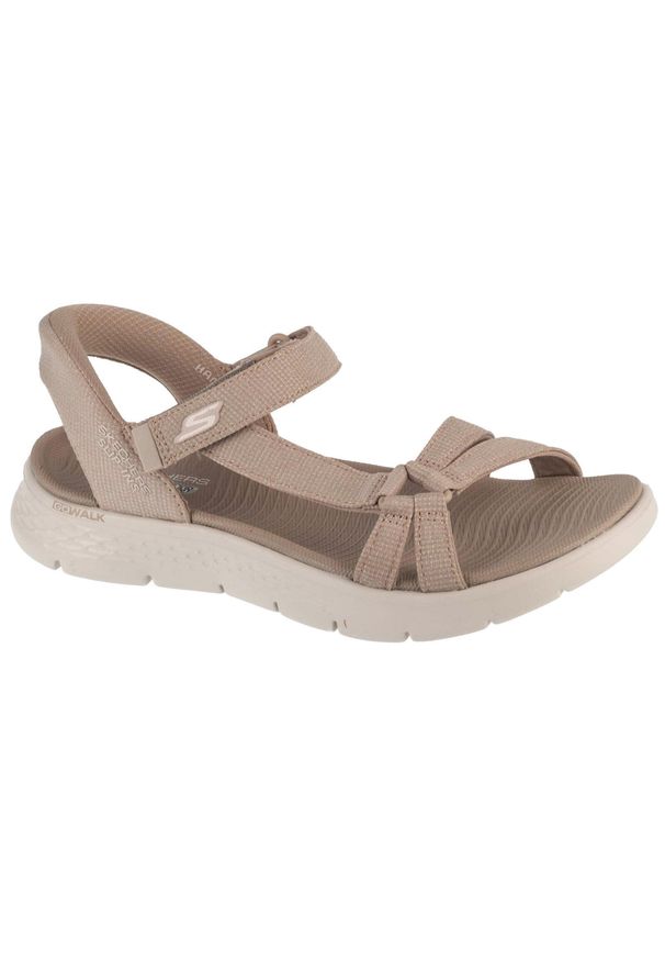 skechers - Sandały damskie, Slip-Ins: Go Walk Flex Sandal - Illuminate. Kolor: beżowy