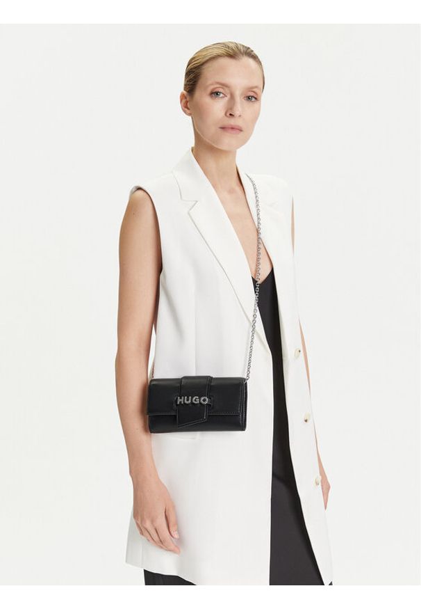 Hugo - HUGO Torebka 50547057 Czarny. Kolor: czarny. Materiał: skórzane