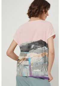 medicine - Medicine t-shirt bawełniany kolor różowy. Kolor: różowy. Materiał: bawełna. Wzór: nadruk #3