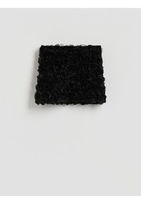 Reserved - Spódnica w kwiaty - czarny. Kolor: czarny. Materiał: dzianina. Wzór: kwiaty #1