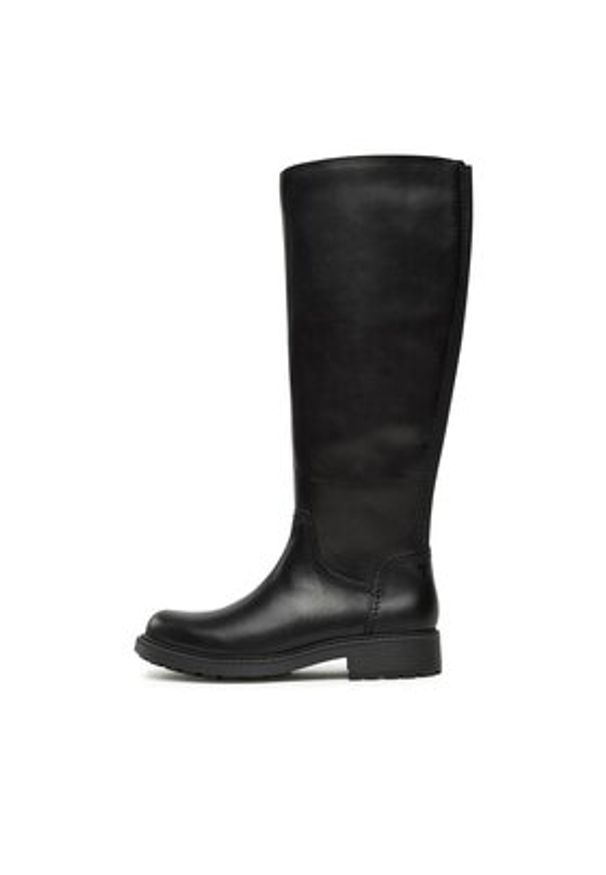 Clarks Kozaki Orinoco2 Rise 261747894 Czarny. Kolor: czarny. Materiał: skóra