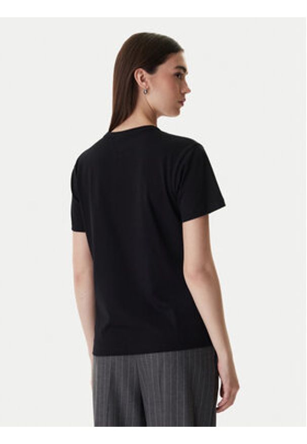 Hugo - HUGO T-Shirt Damacia 50562145 Czarny Regular Fit. Kolor: czarny. Materiał: bawełna