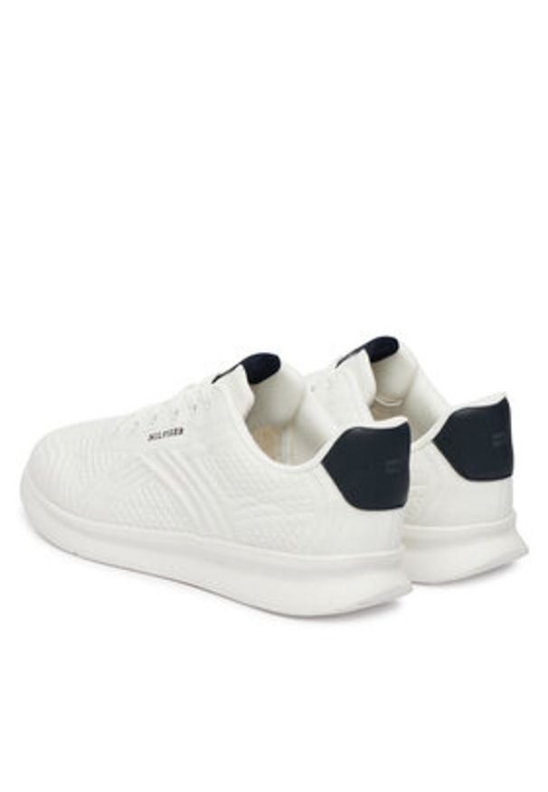 TOMMY HILFIGER - Tommy Hilfiger Sneakersy Lightweight Runner Mix FM0FM05755 Écru. Kolor: kremowy. Materiał: materiał