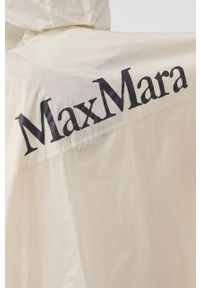 Max Mara Leisure kurtka damska kolor beżowy przejściowa oversize. Kolor: beżowy #7