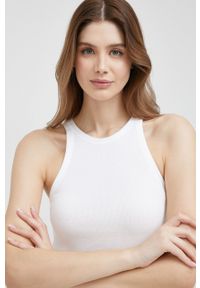 Polo Ralph Lauren top bawełniany kolor biały. Typ kołnierza: polo. Kolor: biały. Materiał: bawełna #5