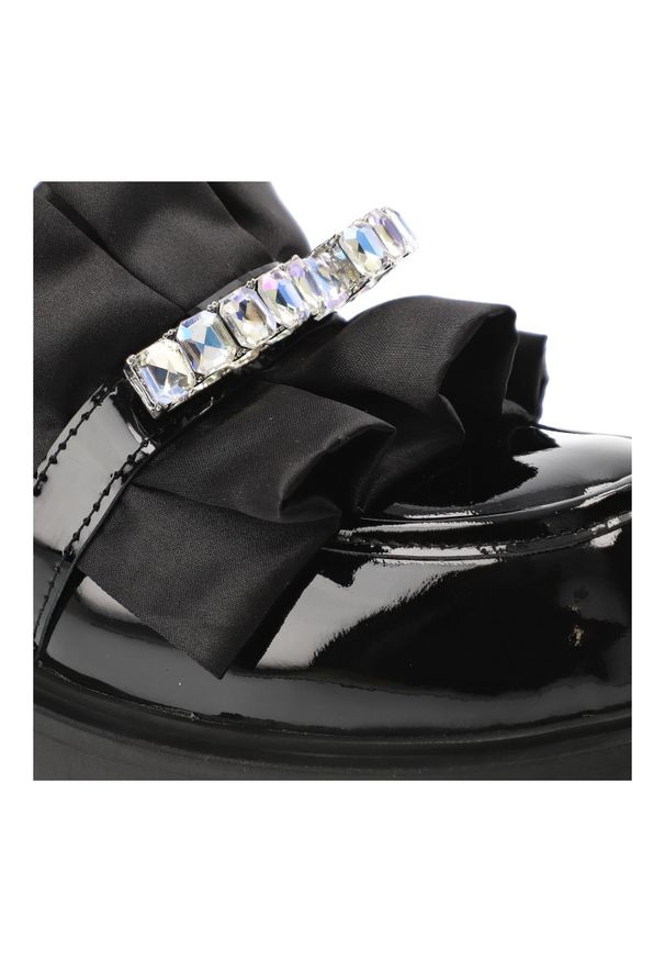 Czarne Półbuty Tuffoni Eleganckie Buty Damskie Premium. Okazja: na co dzień. Kolor: czarny. Materiał: skóra, lakier. Styl: elegancki