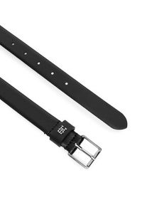 TOMMY HILFIGER - Tommy Hilfiger Pasek Damski Th Square 2.5 Silver AW0AW18651 Czarny. Kolor: czarny. Materiał: skóra #3