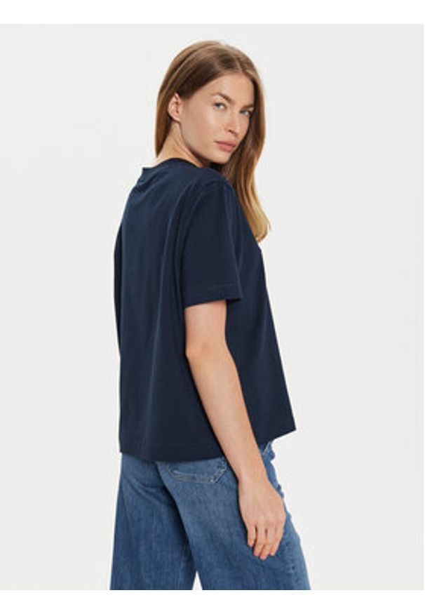 TOMMY HILFIGER - Tommy Hilfiger T-Shirt Modern Flag WW0WW43597 Granatowy Relaxed Fit. Kolor: niebieski. Materiał: bawełna