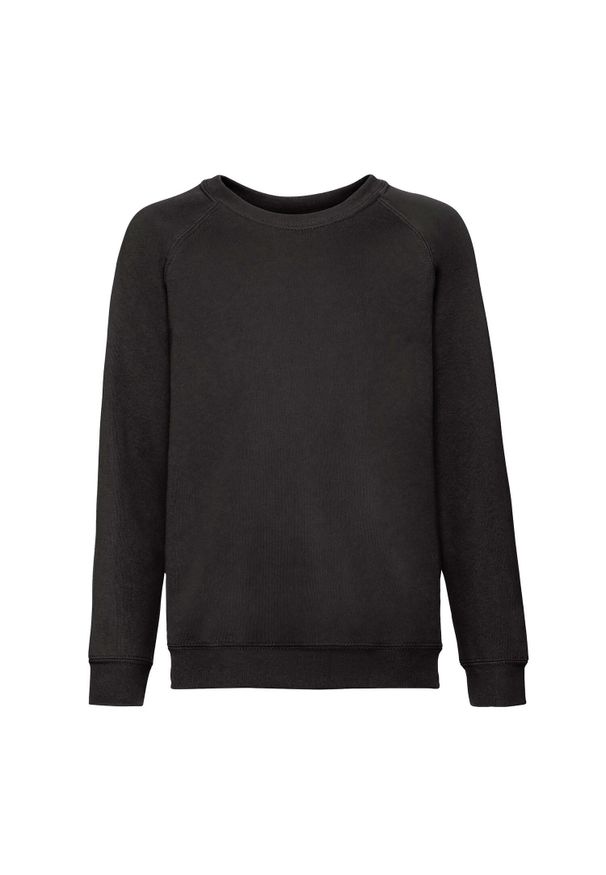 FRUIT OF THE LOOM - Bluza Dziecięca Classic Raglan. Kolor: czarny. Długość rękawa: raglanowy rękaw