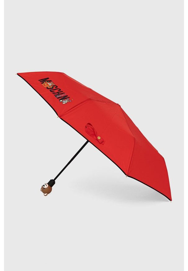 MOSCHINO - Moschino Parasol kolor czerwony. Kolor: czerwony