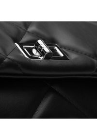 Wittchen - Damska torebka pikowana w kwadraty na łańcuszku czarno-grafitowa. Kolor: wielokolorowy, czarny, szary. Wzór: aplikacja, haft. Dodatki: z haftem. Materiał: skórzane. Styl: casual, elegancki, wizytowy #4