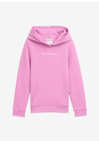 bonprix - Bluza z kapturem marki Tom Tailor. Typ kołnierza: kaptur. Kolor: różowy. Wzór: nadruk
