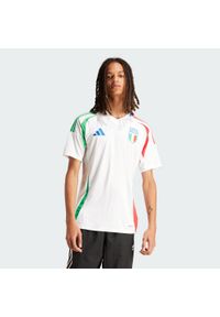 Adidas - Koszulka Italy 24 Away. Kolor: biały. Materiał: materiał. Sport: piłka nożna