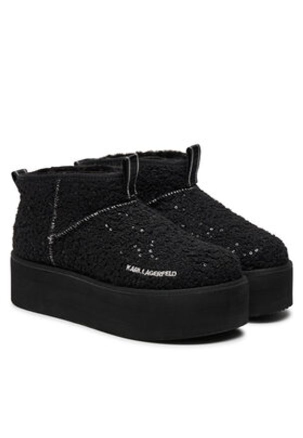 Karl Lagerfeld - KARL LAGERFELD Botki KL48522W Czarny. Kolor: czarny. Materiał: materiał