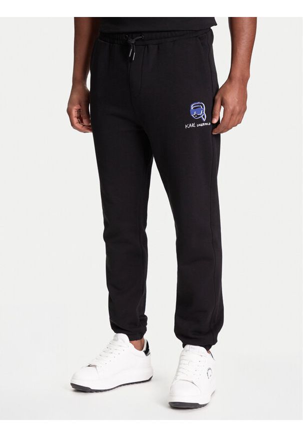 Karl Lagerfeld - KARL LAGERFELD Spodnie dresowe 705113 553904 Czarny Loose Fit. Kolor: czarny. Materiał: bawełna