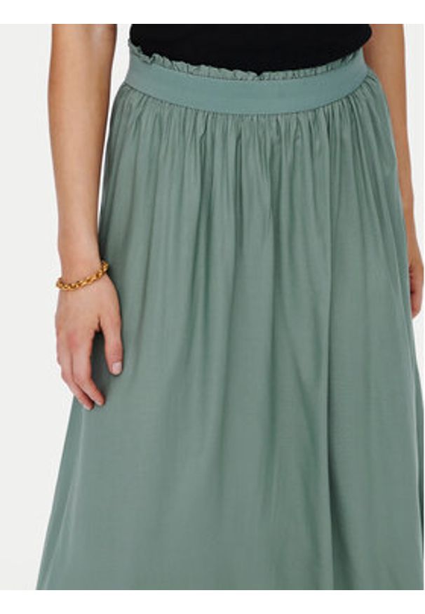 only - ONLY Spódnica maxi Venedig 15164606 Zielony Regular Fit. Kolor: zielony. Materiał: wiskoza