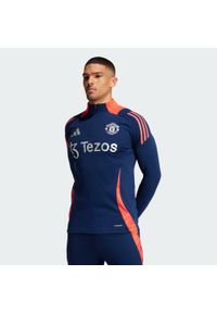 Adidas - Bluza Manchester United Tiro 24 Training. Kolor: niebieski, czerwony, wielokolorowy. Materiał: materiał #1