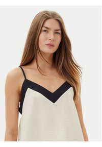 Vero Moda Top Denise 10329790 Beżowy Regular Fit. Kolor: beżowy. Materiał: wiskoza #4