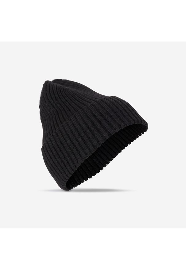 Decathlon - Czapka beanie. Kolor: czarny. Materiał: nylon, wiskoza, poliester, materiał