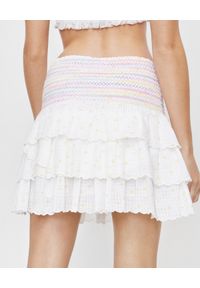 LOVE SHACK FANCY - Krótka spódnica Daffodil. Kolor: biały. Materiał: materiał. Długość: krótkie. Wzór: kolorowy