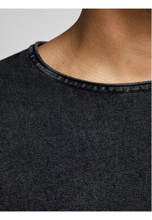 Jack & Jones Sweter Leo 12174001 Czarny Regular Fit. Kolor: czarny. Materiał: bawełna