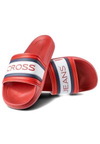 Cross Jeans - Klapki CROSS JEANS FF1R4093C Czerwony. Okazja: na spacer, na plażę. Kolor: czerwony. Materiał: materiał. Styl: wakacyjny #8