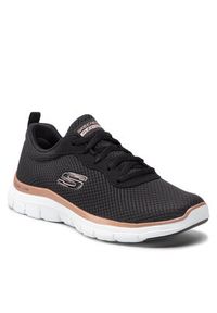 skechers - Skechers Sneakersy Brilliant View 149303/BKRG Czarny. Kolor: czarny. Materiał: materiał #6