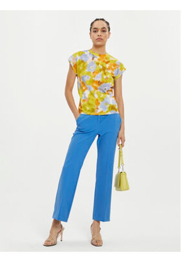 Marella T-Shirt Zum 2413941022 Kolorowy Regular Fit. Materiał: bawełna. Wzór: kolorowy