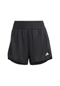 Adidas - Szorty Pacer Essentials Knit High-Rise. Kolor: czarny. Materiał: materiał. Sport: fitness