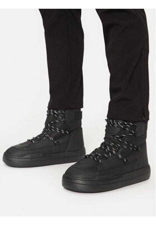 Moon Boot Śniegowce Park Sneaker Boot 80D2470060 Czarny. Kolor: czarny. Materiał: skóra
